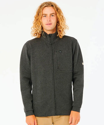 Rip Curl Vaporcool 1/4 Zip Sweat Shirt - Washed Black